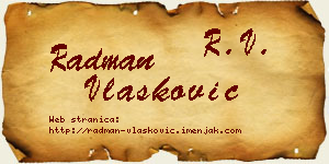 Radman Vlašković vizit kartica